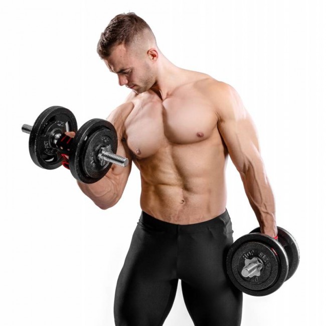Гантель металева Hop-Sport STRONG 1 * 30кг