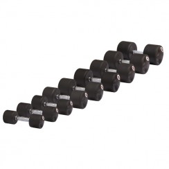Набір гантелей професійних обрезиненних 1-10 кг STEIN Rubber Dumbbell 10 пар