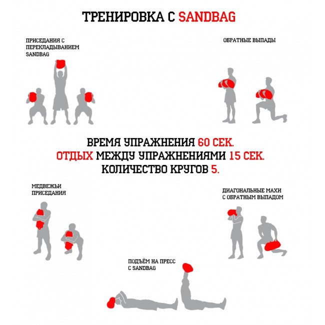 Мешок для кроссфита (Сэндбэг) 10 кг SPART
