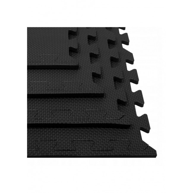 Мат-пазл (ласточкин хвост) Springos Mat Puzzle EVA 120 x 120 x 1.2 cм FM0002 Black