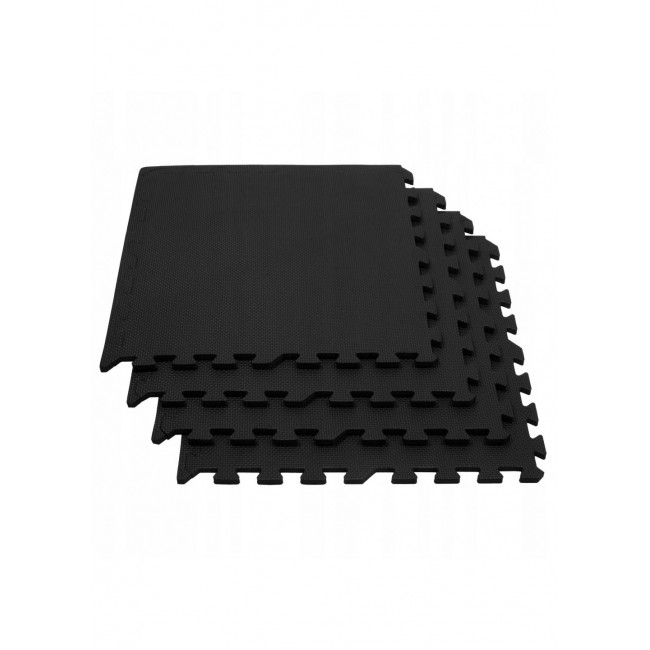 Мат-пазл (ласточкин хвост) Springos Mat Puzzle EVA 120 x 120 x 1.2 cм FM0002 Black