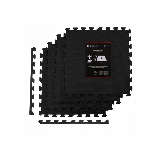 Мат-пазл (ласточкин хвост) Springos Mat Puzzle EVA 120 x 120 x 2 cм FM0001 Black Мат-пазл (ласточкин хвост) Springos Mat Puzzle EVA 120 x 120 x 2 cм FM0001 Black