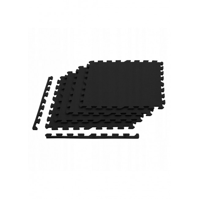 Мат-пазл (ласточкин хвост) Springos Mat Puzzle EVA 120 x 120 x 2 cм FM0001 Black