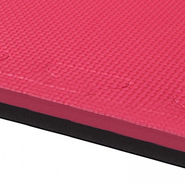 Мат-пазл (ластівчин хвіст) Springos Mat Puzzle EVA 100 x 100 x 2 cм FM0007 Black / Red