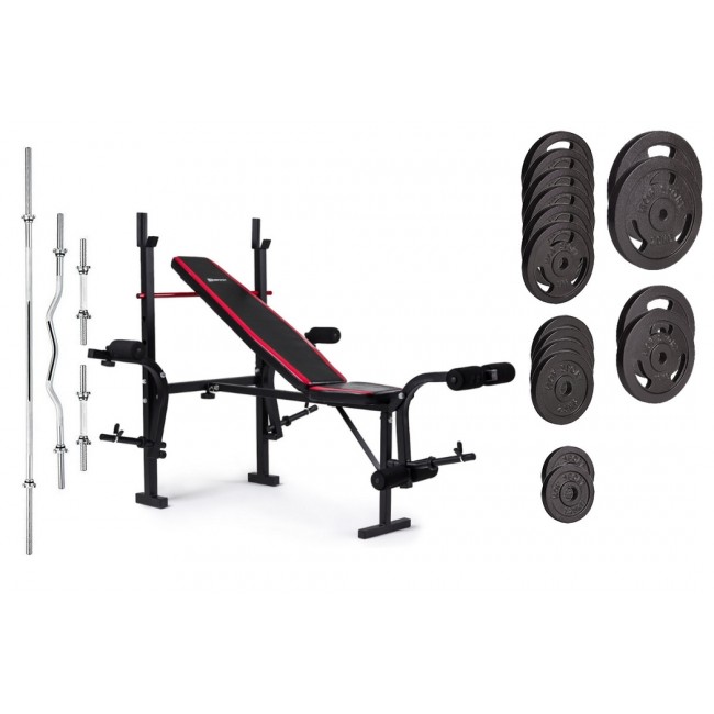 Набор Strong 129 кг со скамьей HS-1055