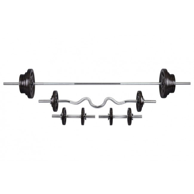 Набор Strong 129 кг со скамьей HS-1055