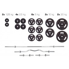 Набір Strong штанга і гантелі 129 кг