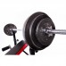 Силовой набор Hop-Sport Strong 85 кг со скамьей TX-020 + парта Скотта + тяга