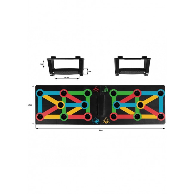 Упори (дошка) для віджимань зі змінним хватом SportVida Push-up Bars SV-HK0376