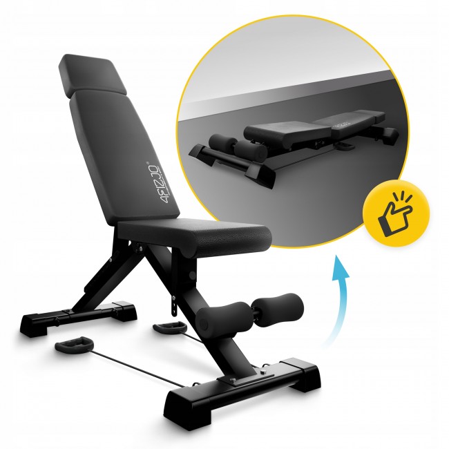 Скамья для тренировок 4FIZJO Evo универсальная, регулируемая Black (P-5905973404211)