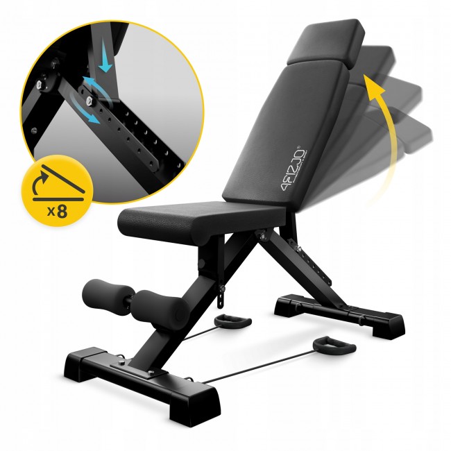 Скамья для тренировок 4FIZJO Evo универсальная, регулируемая Black (P-5905973404211)