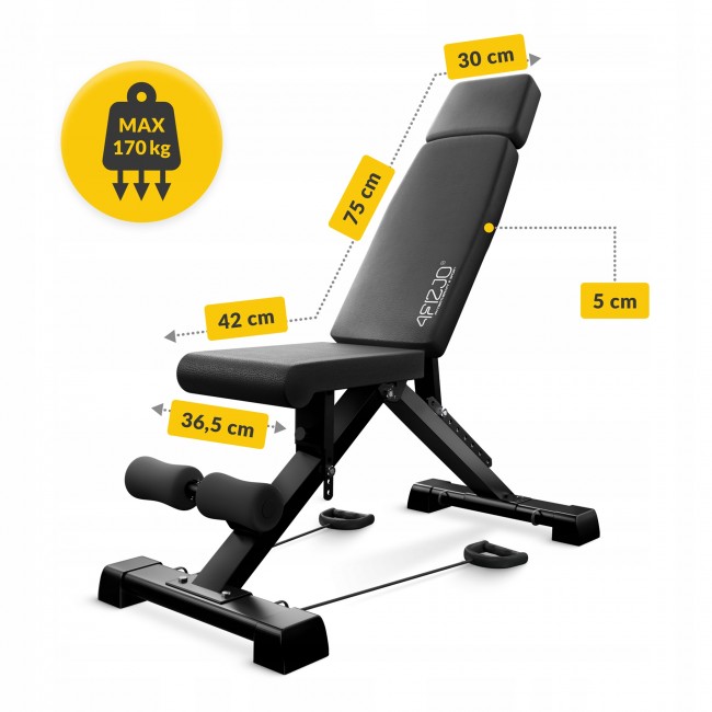 Скамья для тренировок 4FIZJO Evo универсальная, регулируемая Black (P-5905973404211)