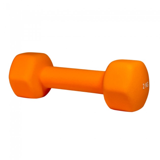 Гантель для фитнеса 2 кг 1шт неопреновая Stein оранжевая