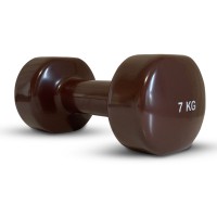 Гантель для фитнеса 7 кг 1шт виниловая Stein коричневая