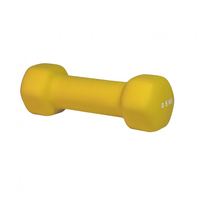 Гантель для фитнеса 0,5 кг 1шт неопреновая Stein желтая
