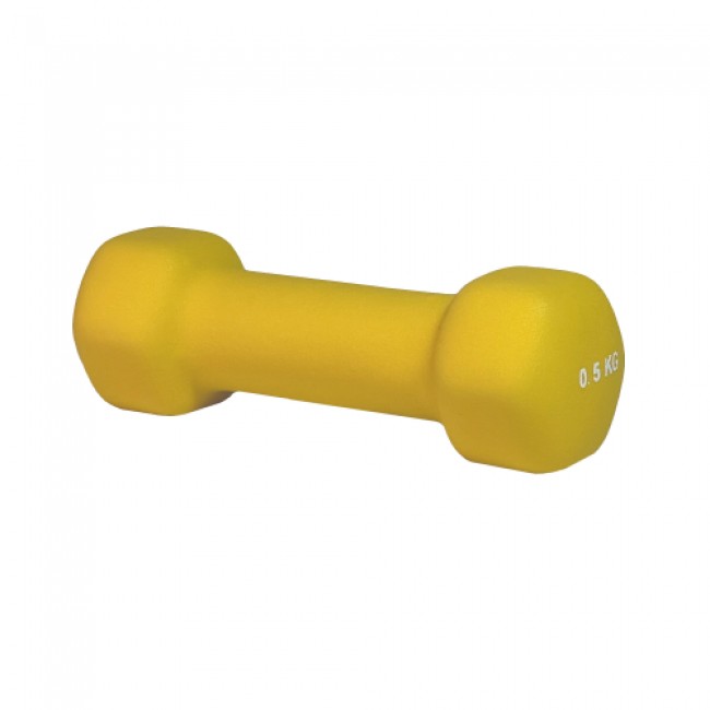 Гантель для фитнеса 0,5 кг 1шт неопреновая Stein желтая