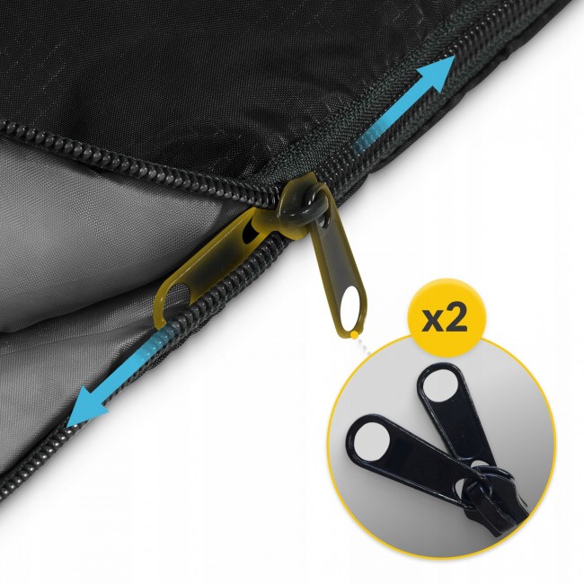 Спальный мешок (спальник) одеяло Mountain Goat 2 в 1 Standard 8 ...+20°C R Black/Grey (P-5905973400954)