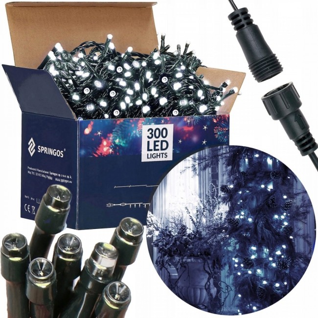 Гирлянда уличная (наружная) Springos 18 м 300 LED CL0325 Cold White