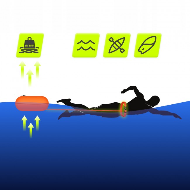 Буй для плавання TSUNAMI Basic надувний Orange (P-5907739314055)