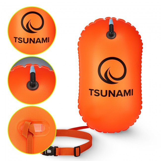 Буй для плавання TSUNAMI Basic надувний Orange (P-5907739314055)