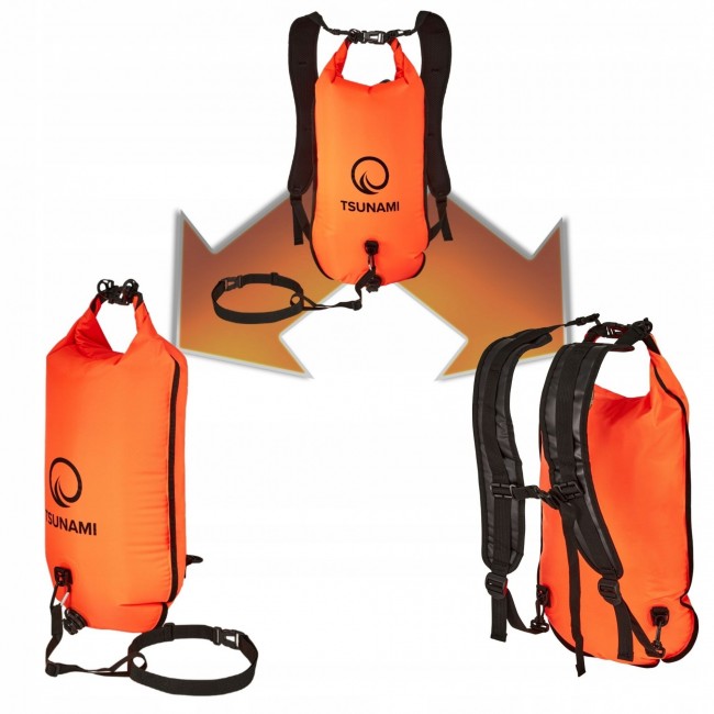 Буй для плавання TSUNAMI Pro надувний 3 в 1 Orange (P-5907739314048)