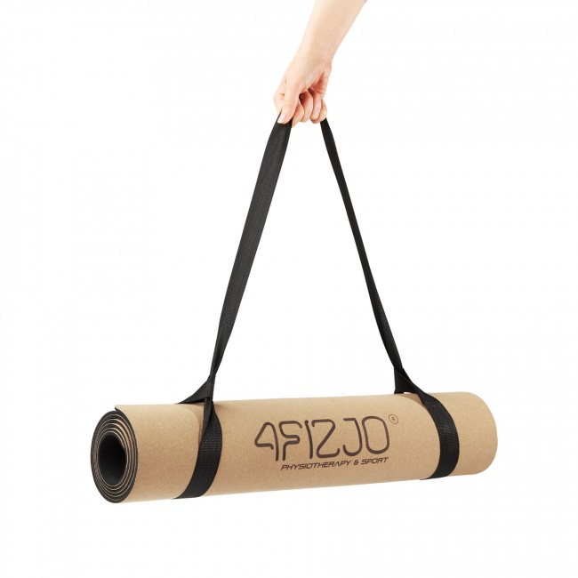 Килимок (мат) спортивний 4FIZJO Cork 183 x 61 x 0.4 см для йоги та фітнесу (P-5907739319562)
