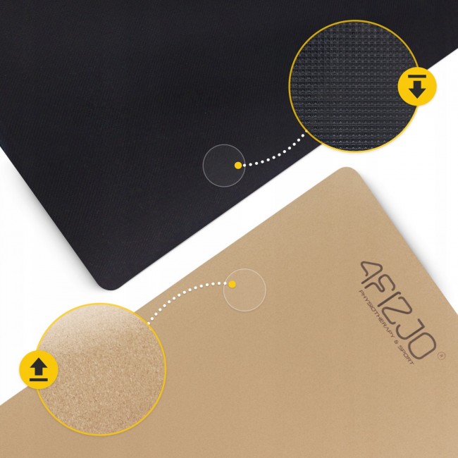 Килимок (мат) спортивний 4FIZJO Cork 183 x 61 x 0.4 см для йоги та фітнесу (P-5907739319562)