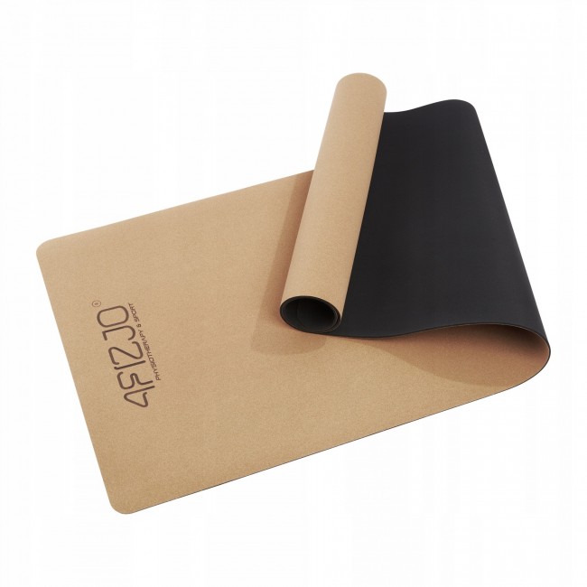 Килимок (мат) спортивний 4FIZJO Cork 183 x 61 x 0.4 см для йоги та фітнесу (P-5907739319562)