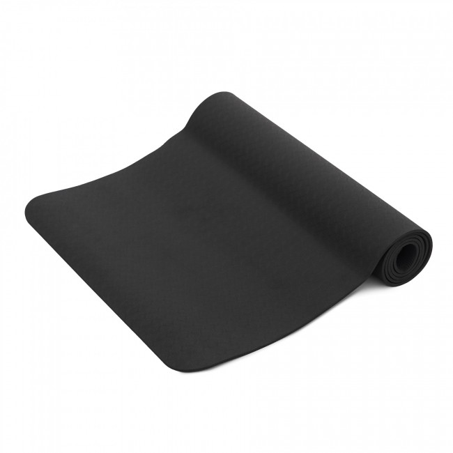 Килимок (мат) спортивний SportVida TPE 183 x 61 x 0.6 см для йоги та фітнесу SV-EZ0056 Black