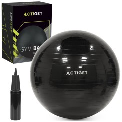 М'яч для фітнесу (фітбол) Actiget 85 см із насосом ACT0148 Black