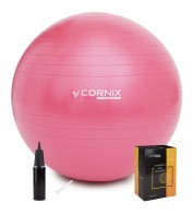 М'яч для фітнесу (фітбол) Cornix 55 см Anti-Burst XR-0017 Pink