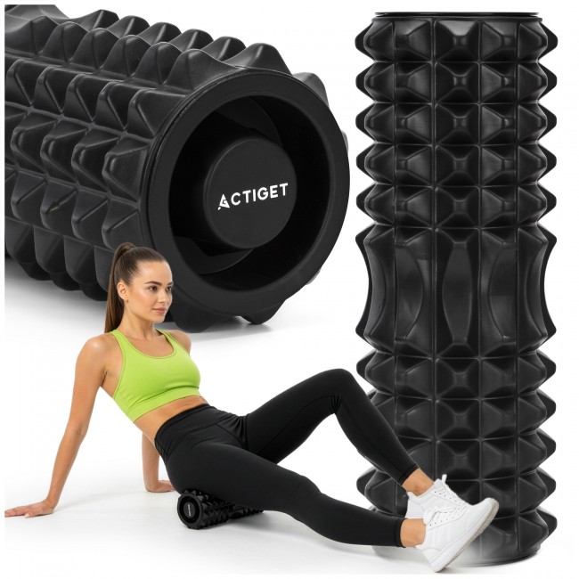 Массажный ролик Actiget EVA 33 x 13 см (валик, роллер) ACT0099 Black
