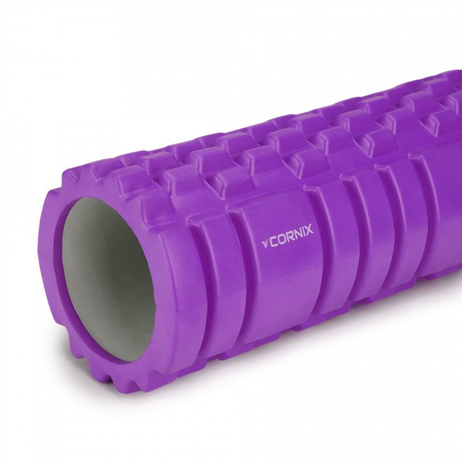 Масажний ролик Cornix EVA 33 x 14 см (валик, ролер) XR-0032 Violet