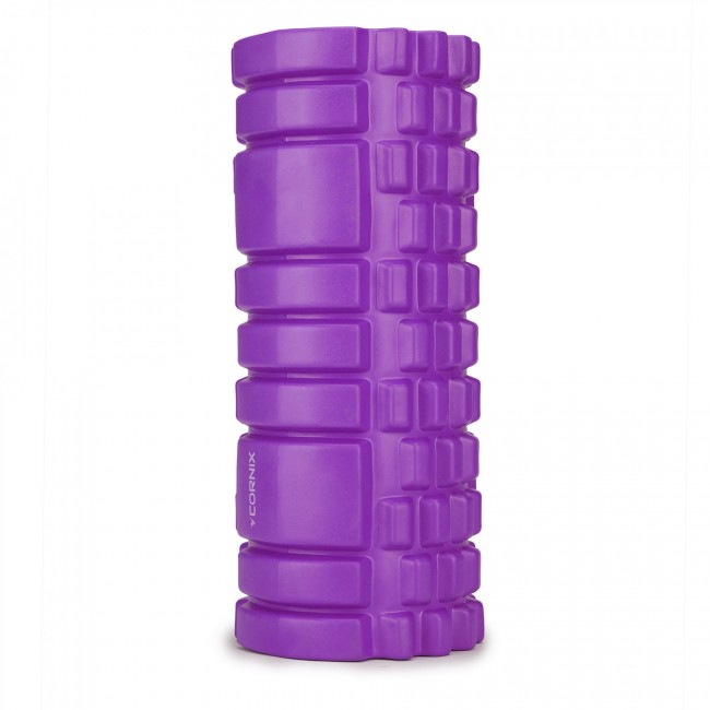 Масажний ролик Cornix EVA 33 x 14 см (валик, ролер) XR-0032 Violet