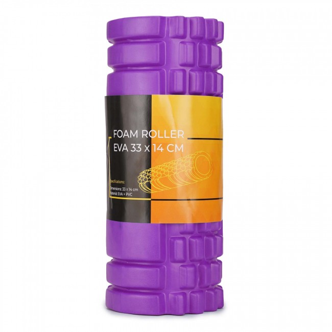 Масажний ролик Cornix EVA 33 x 14 см (валик, ролер) XR-0032 Violet