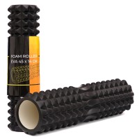 Массажный ролик Cornix EVA 45 x 14 см (валик, роллер) XR-0334 Black