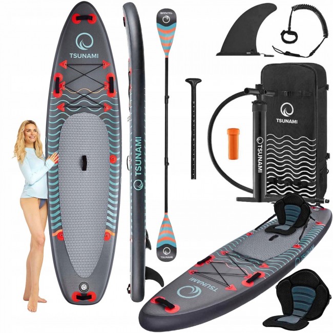 Надувная SUP доска TSUNAMI 350 см с веслом Wave T03 (P-5907739314222) Надувная SUP доска TSUNAMI 350 см с веслом Wave T03 (P-5907739314222)