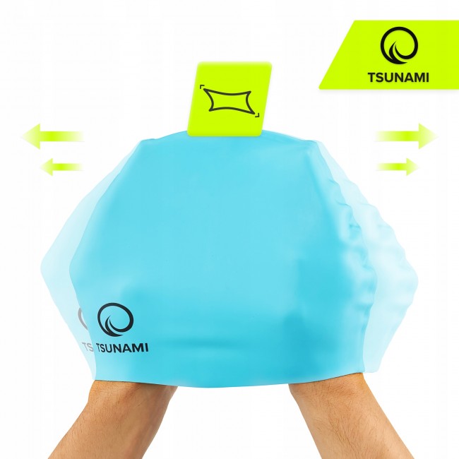 Шапочка для плавання TSUNAMI Kids дитяча Sky Blue (P-5905973401807)