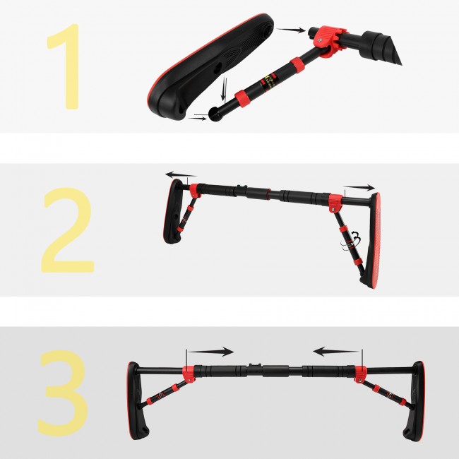 Турник раздвижной Cornix Elite 80-120 см XR-0290 Black/Red