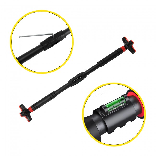 Турнік розсувний Cornix Pro+ 90-130 см XR-0287 Black/Red
