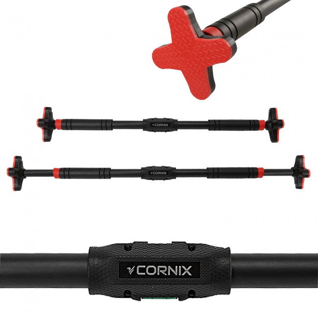 Турнік розсувний Cornix Pro+ 90-130 см XR-0287 Black/Red Турнік розсувний Cornix Pro+ 90-130 см XR-0287 Black/Red
