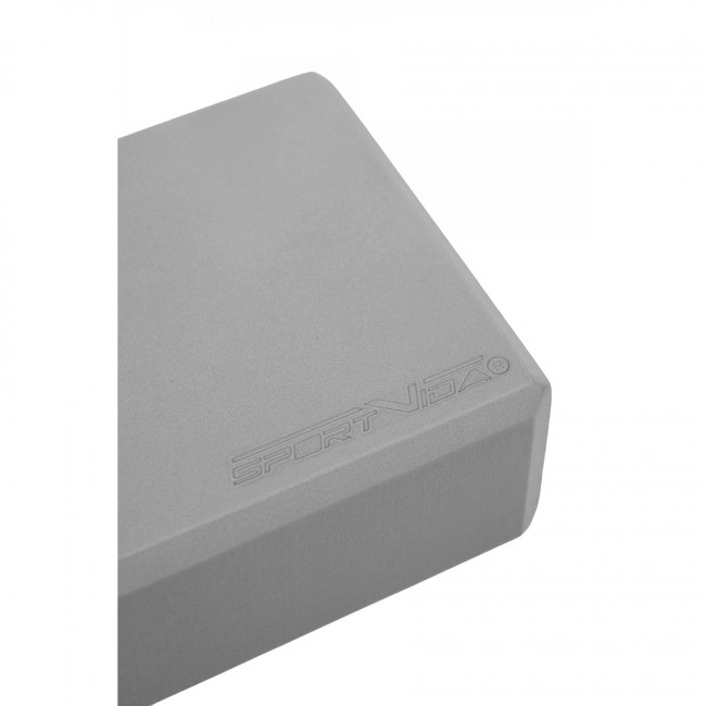 Блок для йоги SportVida EVA 23 x 15 x 7.6 см SV-EZ0067 Grey