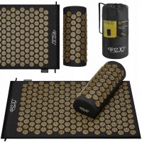 Коврик акупунктурный с валиком 4FIZJO Classic Mat Аппликатор Кузнецова Black/Gold (P-5907739314987)