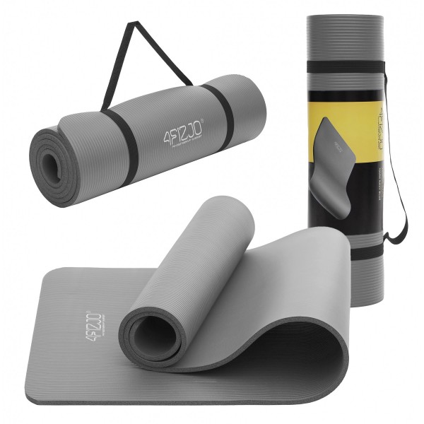 Килимок (мат) для йоги та фітнесу 4FIZJO NBR 1.5 см 4FJ0144 Grey