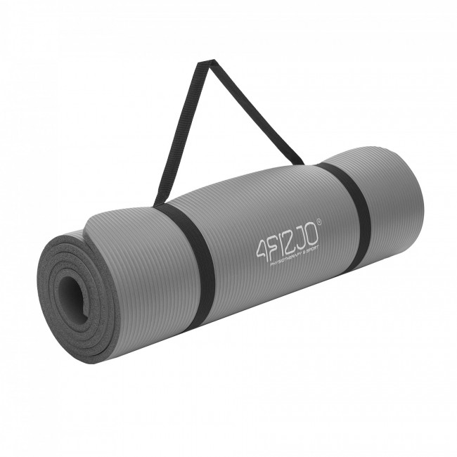 Килимок (мат) спортивний 4FIZJO NBR 180 x 60 x 1.5 см для йоги та фітнесу Grey (P-5907739311214)