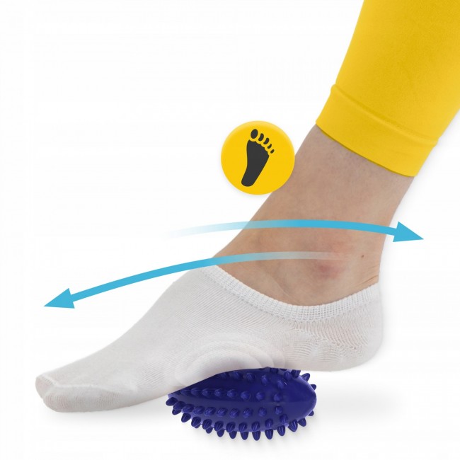 М'яч масажний огірок 4FIZJO Spike Bean 11.5 x 5 см Blue (P-5905973400183)