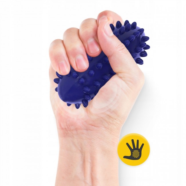 М'яч масажний огірок 4FIZJO Spike Bean 11.5 x 5 см Blue (P-5905973400183)
