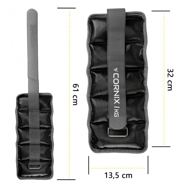Утяжелители-манжеты для ног и рук Cornix 2 x 1 кг XR-0397