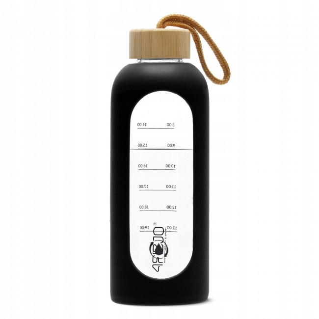 Бутылка для воды спортивная 4FIZJO 750 мл стеклянная Black (P-5905973404174)