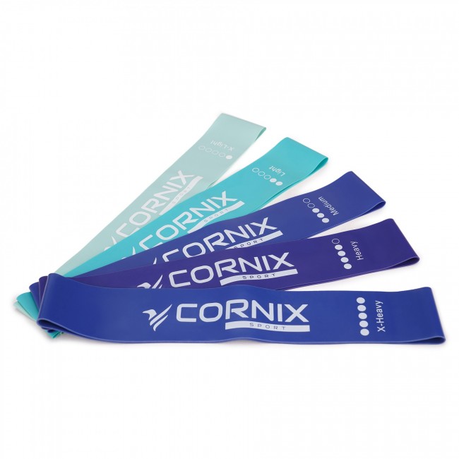 Гумки для фітнесу Cornix Mini Power Band набір 5 шт 1-20 кг XR-0047